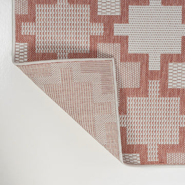 Cyrus Modern Geometric Tile Pattern Indoor/Outdoor Area Rug